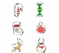 Christmas cookie cutterss - 6 Pieces cookie cuttersss Set For Baking, Small Molds To Cut | Candy Cane For Decorations Cute Baking Molds | For Treat Pastry Winter Holiday Party Decorations