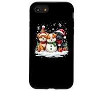 Christmas Corgi Cuccioli Pupazzo di Neve Cane Trio Babbo Natale Neve Custodia per iPhone SE (2020) / 7/8