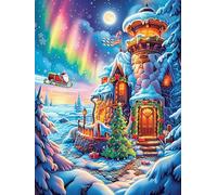 Christmas Cottage in Magical Forest Puzzle 1000 Pezzi Raffaello Per Collezionisti Fairy Tale Scenery Cartoon Cartone Di Alta Qualità Opere Rinascimentali Per Decorazione Ufficio Da Passatempo Qualità
