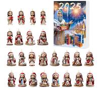 Christmas Count Down Calendars Holiday-Themed Jesus Pendant 24 Days