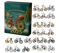 Christmas Count Down Calendars - Joyful 2D Festive Acrylic | 24 Days Bike Countdown Set - For Festival Party Gathering Activities Holiday Kids Men Women Family Adults
