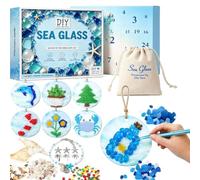 Christmas Countdown - 24 Days Sea Glass Ornaments Craft Project Kit