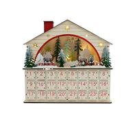 Christmas Countdown 24 Days | Wooden House Shape Table Decorations