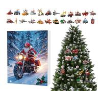 Christmas Countdown | 24 giorni decorazione per albero di Natale, calendario 'Avvento, ciondolo in acrilico 2D per la casa, eventi, feste, zaino auto