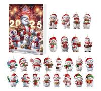 Christmas Countdown | 24 giorni di Natale conto 2D acrilico, motivo decorazione per albero per bambini, donne, uomini, ragazze, adulti, decorazione da tavolo