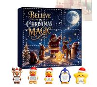 Christmas Countdown - 9 Piece Desk Figurines, 3D Holiday Calendar