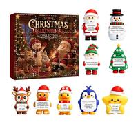 Christmas Countdown - 9 Piece Desk Figurines, 3D Holiday Calendar
