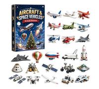 Christmas Countdown - Acrylic Airplane Ornament | 24 Day | Aircraft - Acrylic Hanging Decor | 24 Day Holiday Countdown | Aviation Gift For Tree Mantel Backpack