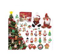 Christmas Countdown Advent Calendar 24 Days Hanging Ornaments for Xmas Tree Decorations