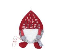 Christmas Countdown Advent Calendar Red Swedish Gnome Design Hanging Decorations 64*39cm Storage 1Pcs