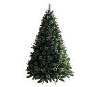 christmas countdown, Albero Di Natale Artificiale Con Aghi Pino Criptati In PE PVC Decorato Luci A LED For Un'atmosfera Familiare(180CM,Without light)