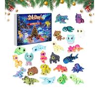 Christmas Countdown Animals Figurines, 24 Pieces Articulated Decor | Christmas Animals Calendar for Thanksgiving Birthday Party Offices Home Room Door Dormitory