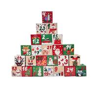 Christmas Countdown Box - Toy Countdown Calendar Box 24 Day,Empty Festive Organizer Container, Home Accessories For Gathering Party Kids Girls Festival Activities Boys