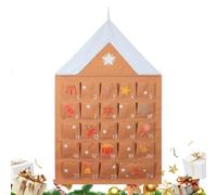 Christmas Countdown Calendar 2025 - Oxford Cloth Wall Hanging Calendar | Storage Bag With 24 Pockets | Door Hanging Organizer For Decorations, Vintage Holiday Decor, Winter Festival Home Accesso