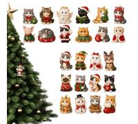 Christmas Countdown Calendar - 2026 24 Day Acrylic Cat Advent, 2D Decor