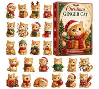 Christmas Countdown Calendar - 2026 24 Day Acrylic Cat Advent, 2D Decor