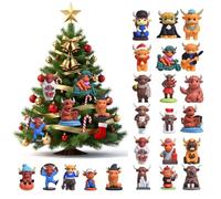 Christmas Countdown Calendar 2026-24 Day Collectible Cow, Figurines