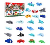 Christmas Countdown Calendar - 2026 24 Days 3D Printed Animal Advent