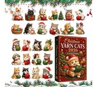 Christmas Countdown Calendar, 2026 24 Days Acrylic Cat Advent, Animale