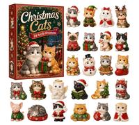Christmas Countdown Calendar, 2026 24 Days Acrylic Cat Advent, Animale