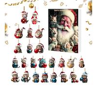 Christmas Countdown Calendar 2026-2D Acrylic Cat Merry Christmas Decor
