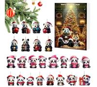 Christmas Countdown Calendar, 2026 Christmas 2D Acrylic Panda Decors