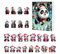 Christmas Countdown Calendar, 2026 Christmas 2D Acrylic Panda Decors