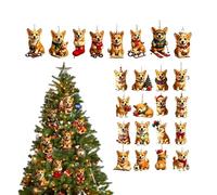 Christmas Countdown Calendar - 24 Day Acrylic Puppy Ornament Set