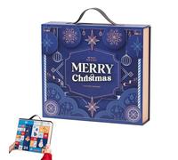 Christmas Countdown Calendar, 24-Day Gift Box Set, Holiday Snack Container, Multi-Functional Storage Display, Reusable Decorative Organizer, Winter Living Room Bedroom Home Celebration Use