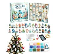 Christmas Countdown Calendar, 24-Day Gnome Gem Painting Holiday Kit