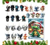 Christmas Countdown Calendar 2D Acrylic Cute Dragon Holiday Display