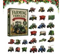 Christmas Countdown Calendar, 2D Acrylic Farm Machine Decor, 24 Day Pendant | Acrylic Christmas Countdown, 24 Day Farm Design Provides A Fun Seasonal Display for Walls, Door Handles, Cars, Backp