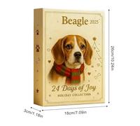 Christmas Countdown Calendar - 2D Dog Ornaments Home Decor | Adorable Puppy-Themed Holiday Decoration with Numbered Days for Adults Kids Pet Lovers Family, Festive Wall Mantel Window Winter Display