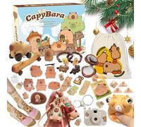 Christmas Countdown Calendar | 31 Days Capybara Ornament Set - Holiday Countdown Activity - Teens Women Daughters Wife Party