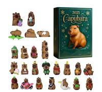 Christmas Countdown Calendar - 3D 2025 Holiday Advent Display, Mini Figurine Ornament Set, Decorative Countdown Box for Home Office Desk Entryway Window Shelves Bedroom