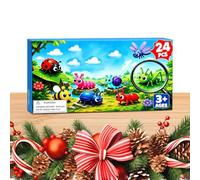 Christmas Countdown Calendar 3D Printed 24 Days Cute Animal Toys | Vibrant Precision 3D Printed Finish | 24 Days Animal Countdown s | Unbox 24 Cute Miniature Toy Figures