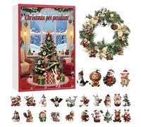 Christmas Countdown Calendar | Acrylic Animal Pendant