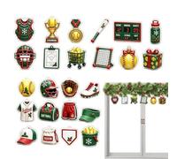 Christmas Countdown Calendar, Acrylic Softball Decoration | 24 Days Christmas Ornament Calendar For Sports Lover, Door, Tree, Wall, Mantel