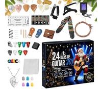 Christmas Countdown Calendar Collectible - Guitar Accessories with Tuner | Instrument Maintenance Tools Party Props for Beginners Home | Holiday Party Celebration Christmas Countdown Calendar Guitar