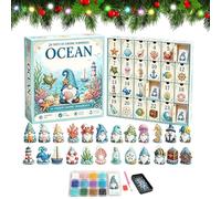Christmas Countdown Calendar, DIY Rhinestone Painting Gnome Tree Decor | 24 Days Christmas Countdown with Tools and Beads for Holiday Tree Mantel Home Display