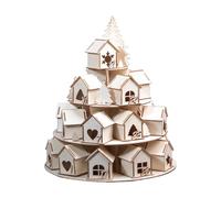 Christmas Countdown Calendar House - Empty | 24-Piece Empty Advent House To Fill, Festive Holiday Decor For Kids, Family, Girls, Women, Men, Friends, And Christmas Party Celebrations