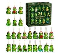 Christmas Countdown Calendar Mini - - Crystal Frog Ornaments 24 Days 24 for