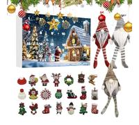 Christmas Countdown Calendar - Wichtel Weihnachten 24 Tage Adventskalender | /13.39x13.39x1,97 Zoll Festliche Spielpuppe Für Festparty Feiertagsaktivitäten - Kinder Junge Mädchen