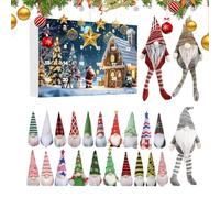 Christmas Countdown Calendar - Wichtel Weihnachten 24 Tage Adventskalender | /13.39x13.39x1,97 Zoll Festliche Spielpuppe Für Festparty Feiertagsaktivitäten - Kinder Junge Mädchen