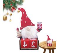 Christmas Countdown Calendar Wood, Days Until Christmas Countdown, Gnome Number Date Centerpiece, Festive Table Decor, Advent Countdown Calendar, Holiday Home Decoration