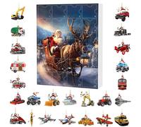 Christmas Countdown | Calendario 'Avvento con 24 scomparti | Design Babbo Natale | Decorazione in acrilico | per porta di casa giardino