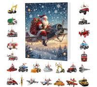 Christmas Countdown | Calendario 'Avvento con 24 scomparti | Design Babbo Natale | Decorazione in acrilico | per porta di casa giardino