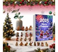 Christmas Countdown, Capybaras Ornament 2d Acrylic Set, 24 Days Decorations for Holidays, Seasonal Home Displays, Kids, Teens, and Adults Gift Idea,