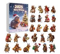 Christmas Countdown Decor 24 Days | 2D Acrylic with 24 Grids | Holiday Keychain & Pendant Ornament for Kids and Adults | Festive Home Decoration, Halloween, Thanksgiving & Easter