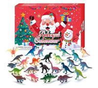 Christmas Countdown Dinosaur Toy - 2025 Christmas Countdown Calendar | 2025 Countdowns Calendar Glow-In-The-Dark Dinosaur Doll Tabletop Ornament for Boys Kid Daughter Friends